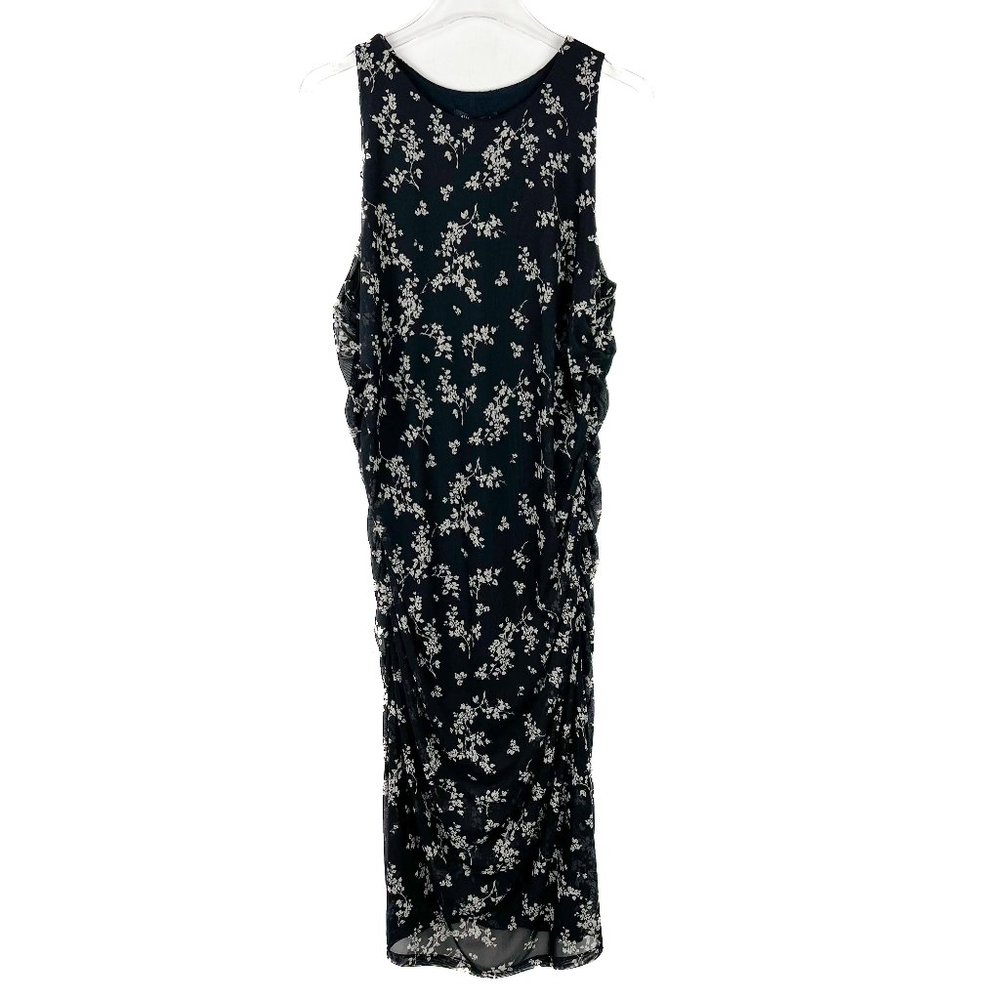 NWT Stitch Fix 41 Hawthorn Sophia Sleeveless Midi Dress Black Floral Size 1X - Picture 2 of 13